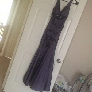 Beautiful deep purple metallic mermaid dress